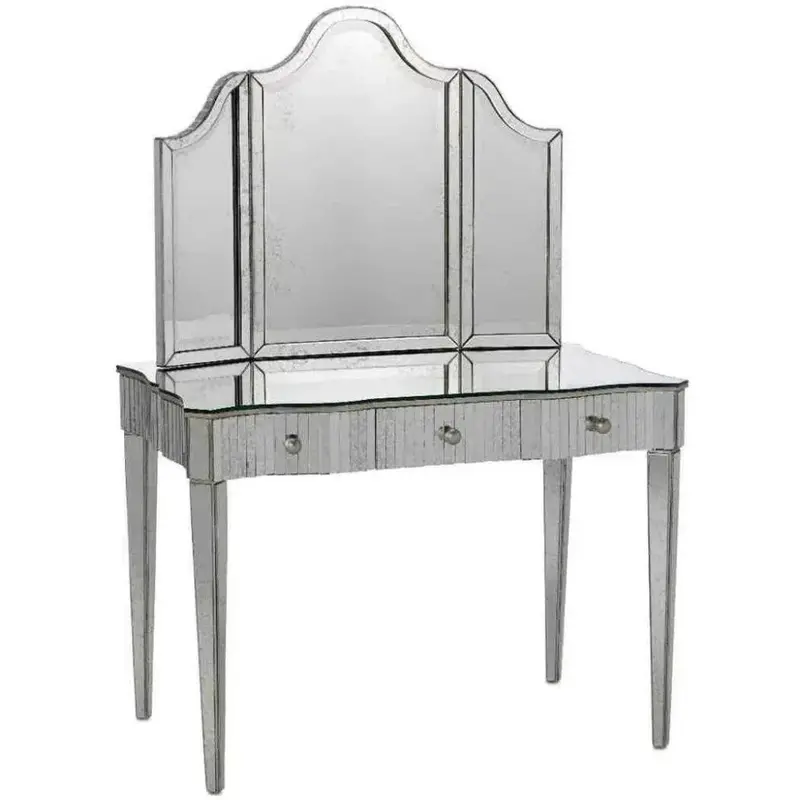 Granello Silver Leaf Gilda Vanity Mirror – Antique-Style 1