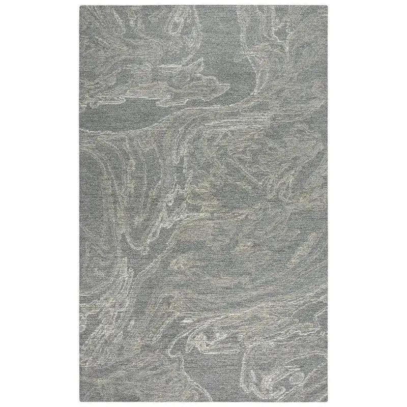 Gray Abstract Area Rug For Living Room 1