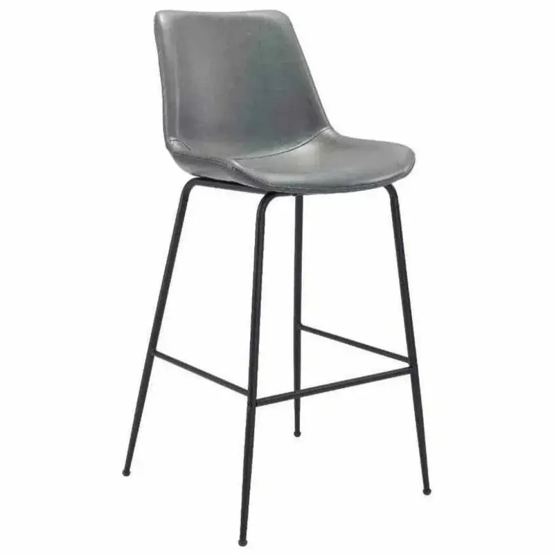 Gray Byron Steel-Frame Bar Height Chair 1