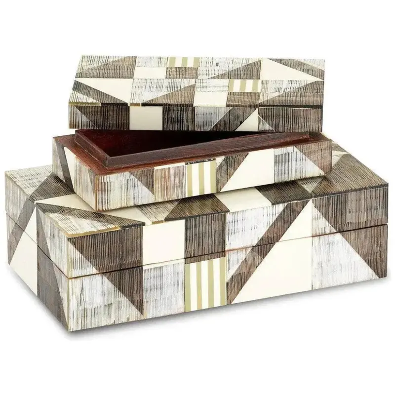 Gray Modernist Bone And Horn Box Set (2 Pcs) 1