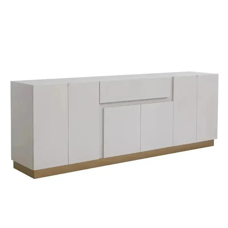 Greco Farmhouse-Style White Wooden Sideboard 1