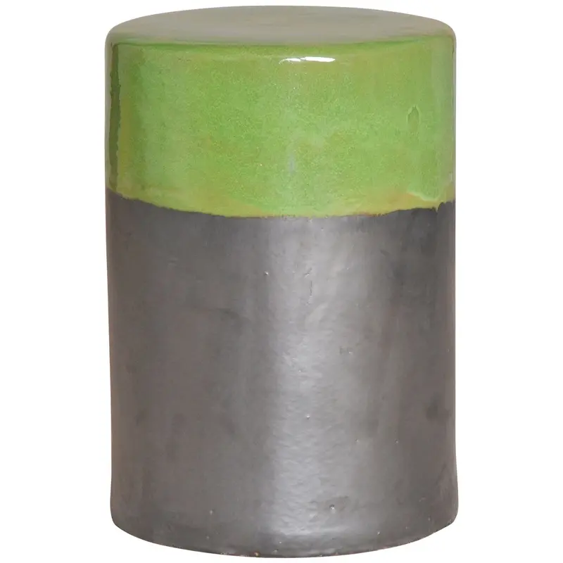Green Apple-Themed Two-Tone Garden Stool – 18-Inch Height 1
