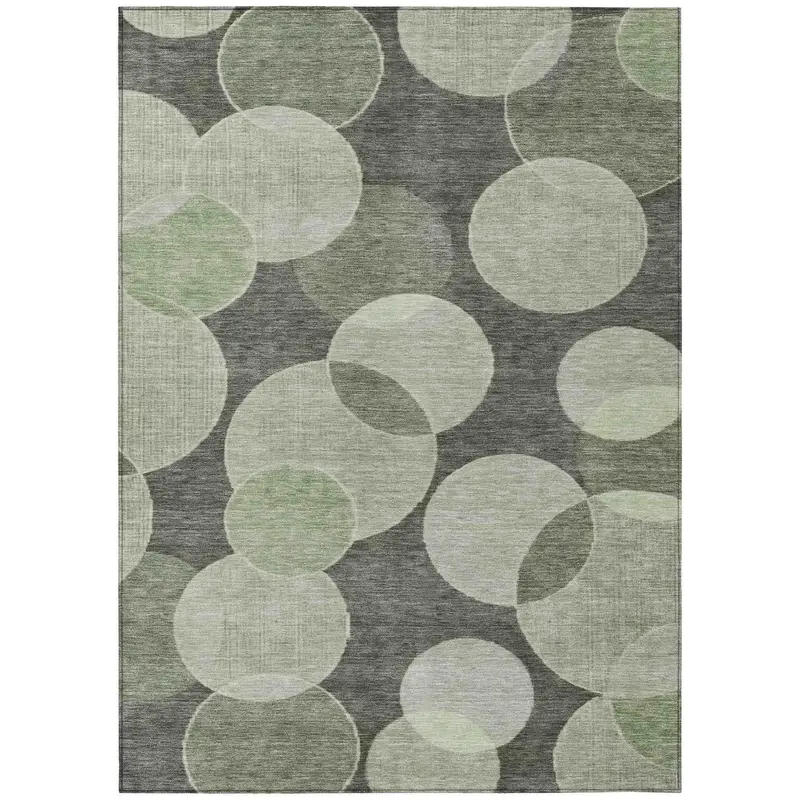 Green Washable Indoor-Outdoor Area Rug By Jaelanor 1