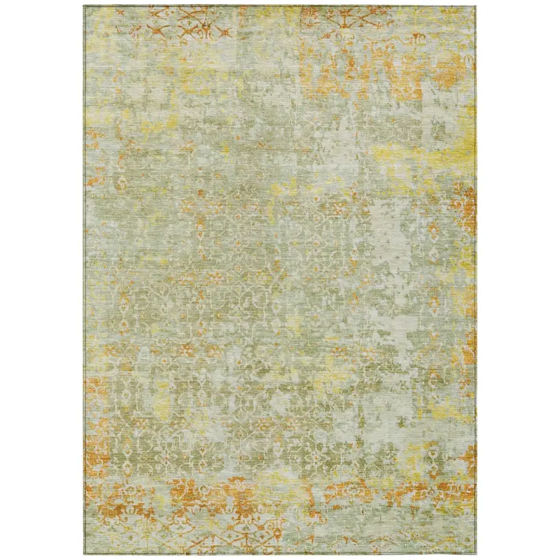 Green Washable Indoor-Outdoor Area Rug By Jaelara 1