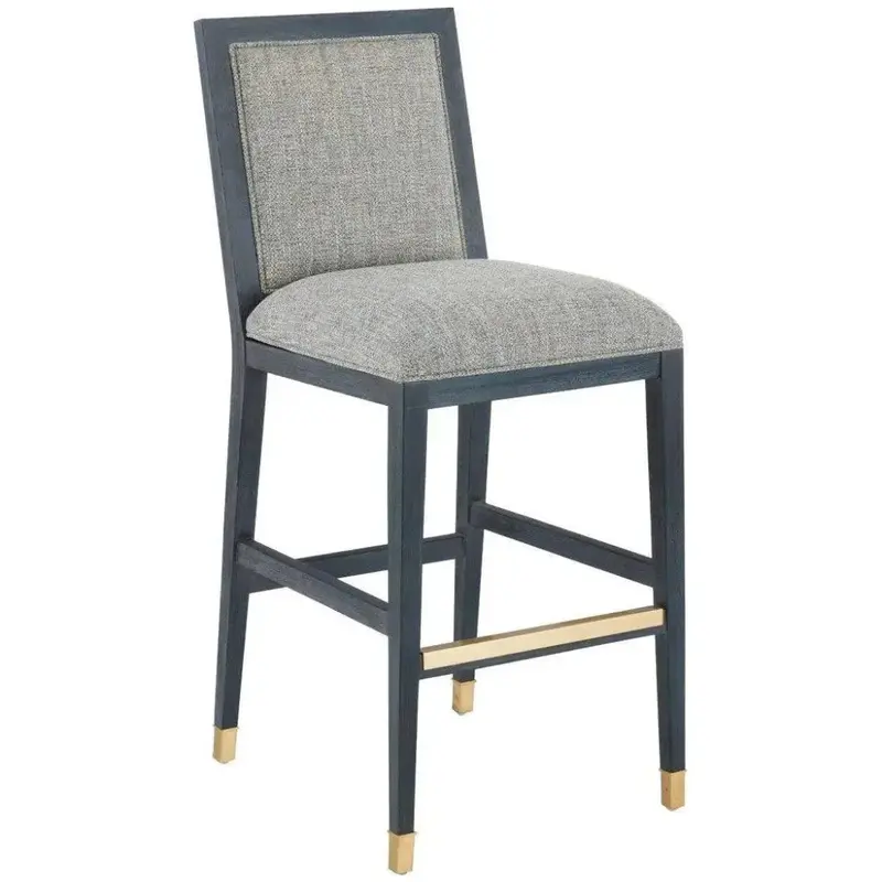 Grey Fabric Barstool – Santos Soft-Seat Design 1