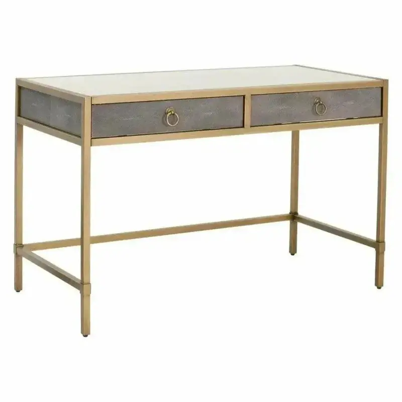 Grey Shagreen Strand Writing Desk With Integrated Drawers 1