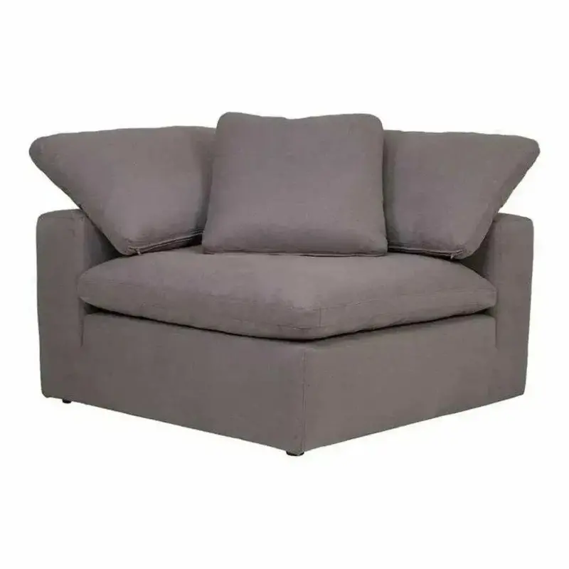 Grey Stain-Resistant Modular Corner Chair – Space-Saving Design 1