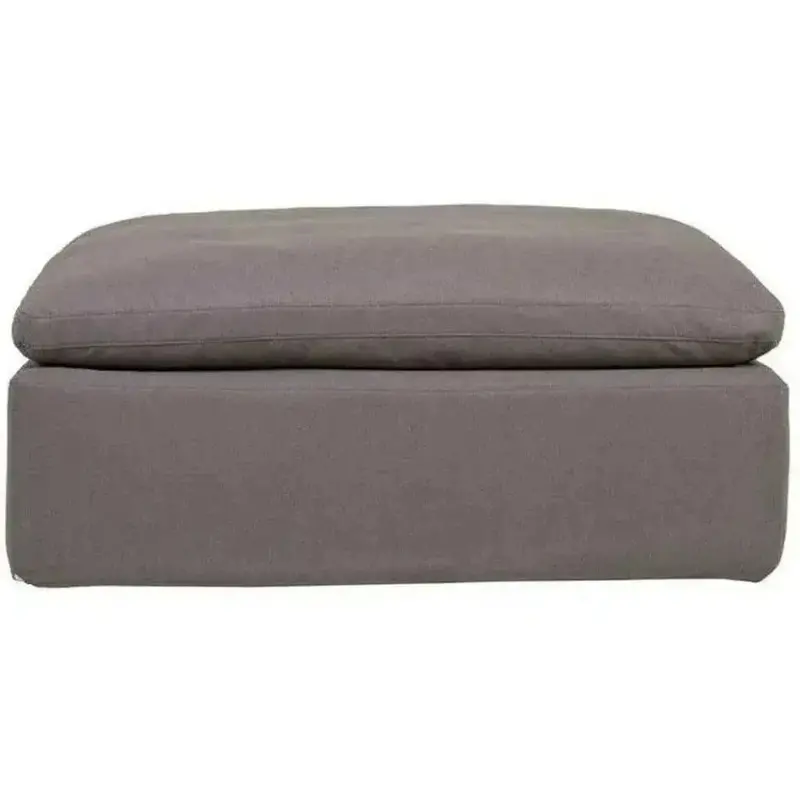 Grey Stain-Resistant Modular Ottoman – Compact Size 1