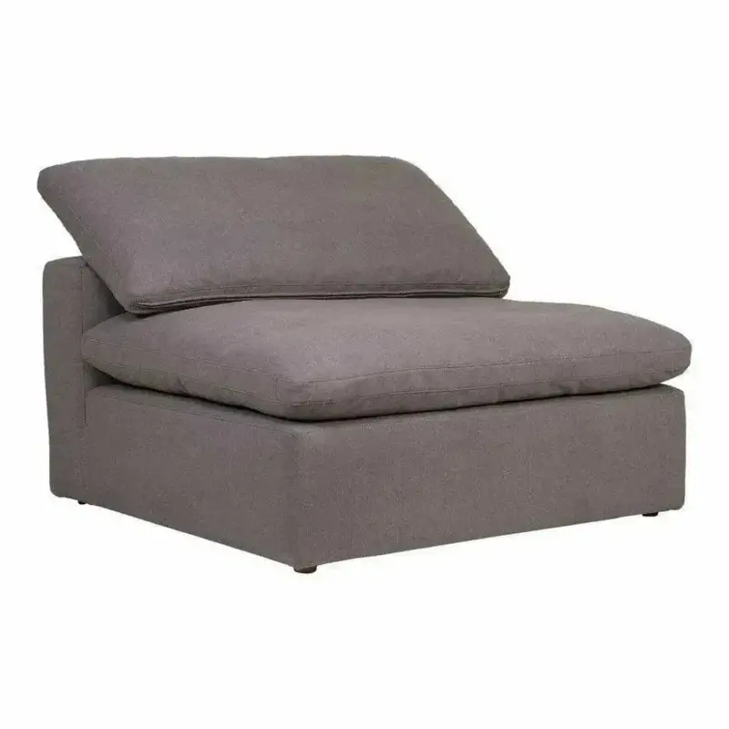 Grey Stain-Resistant Modular Slipper Chair – Modern Profile 1