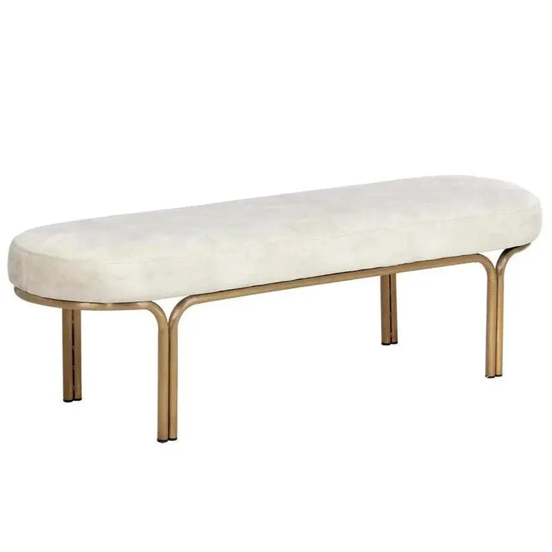Gwen Fabric Backless Bench For Entryways Or Bedroom Use 1