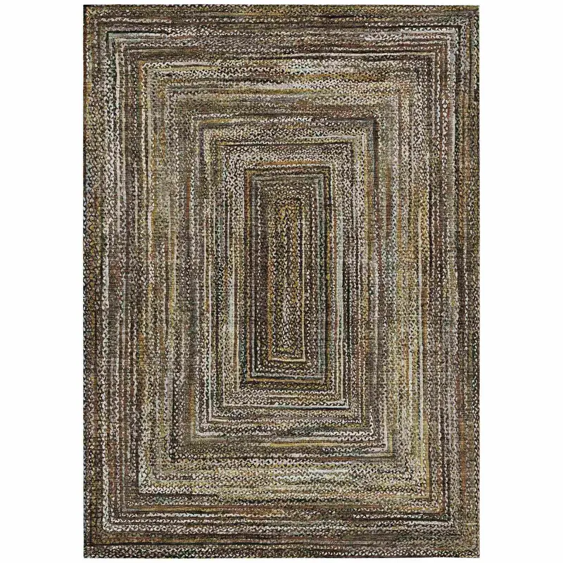 Haelanor Brown Indoor-Outdoor Area Rug – Earthy Neutral & Slip-Resistant Base 1