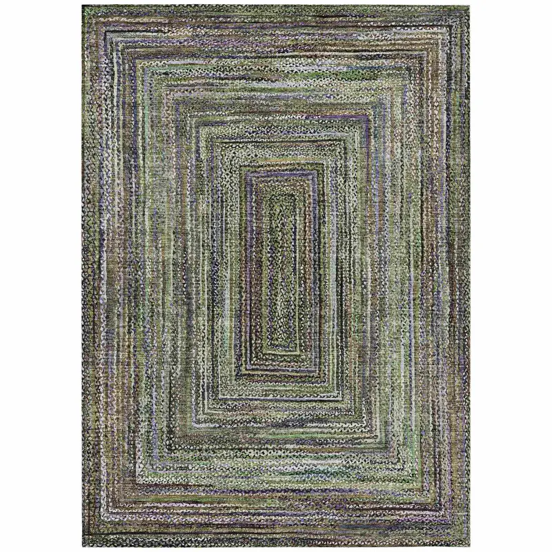 Haelanor Green Indoor-Outdoor Area Rug – Natural-Looking Texture & Mold-Resistant 1