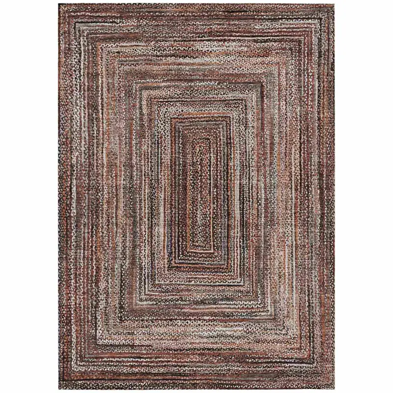 Haelanor Orange Indoor-Outdoor Area Rug – Lightweight & Mud-Free Design 1