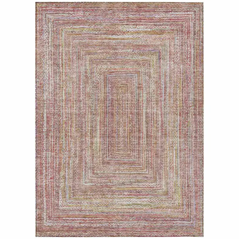 Haelara Orange Indoor-Outdoor Area Rug – Vibrant Color & Spill-Proof Surface 1