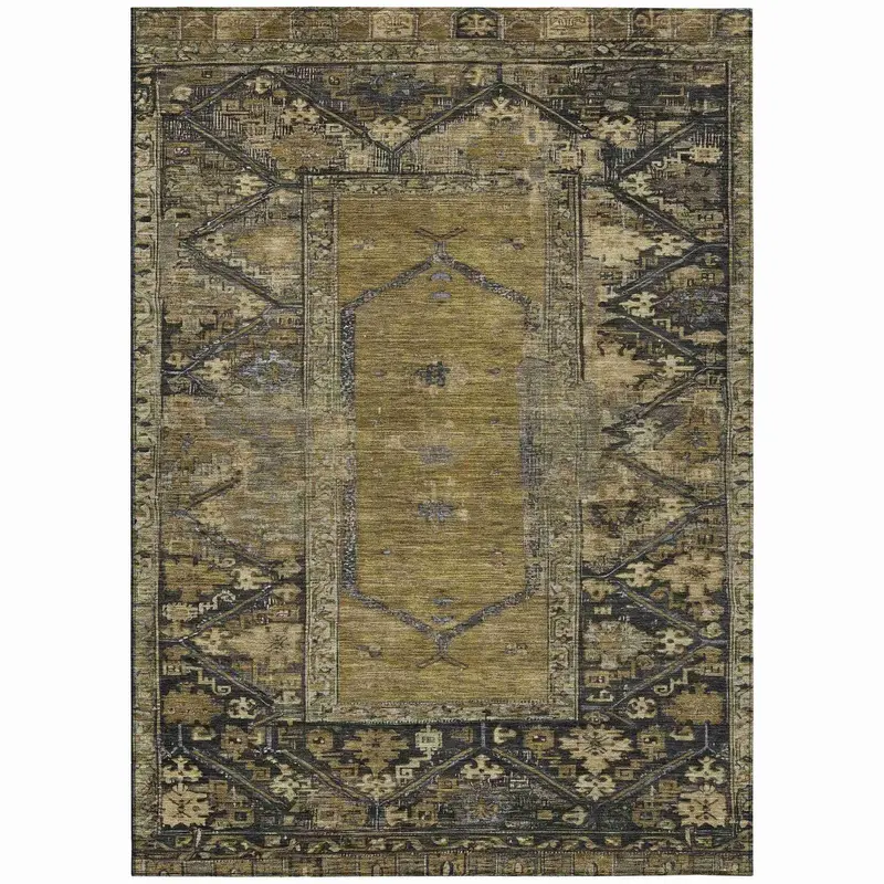 Haelaris Brown Indoor-Outdoor Area Rug – Fade-Resistant & Family-Safe 1