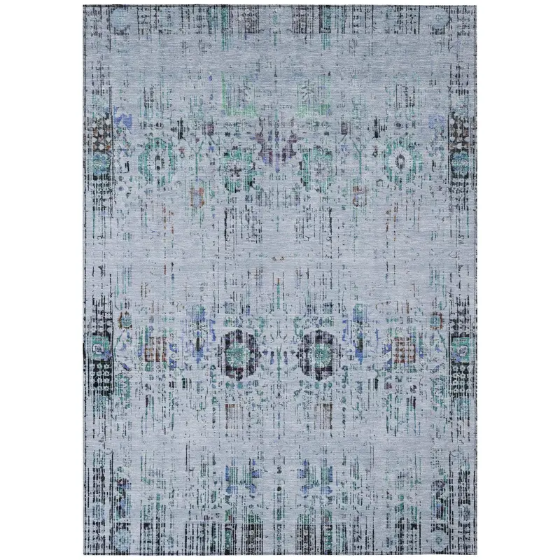 Haelon Indigo Blue Outdoor Area Rug – Tight Weave, Slip-Resistant Backing 1