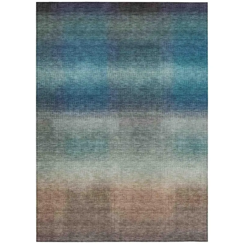 Haelor Deep Blue All-Weather Rug – Non-Fraying Border & Indoor-Outdoor Use 1