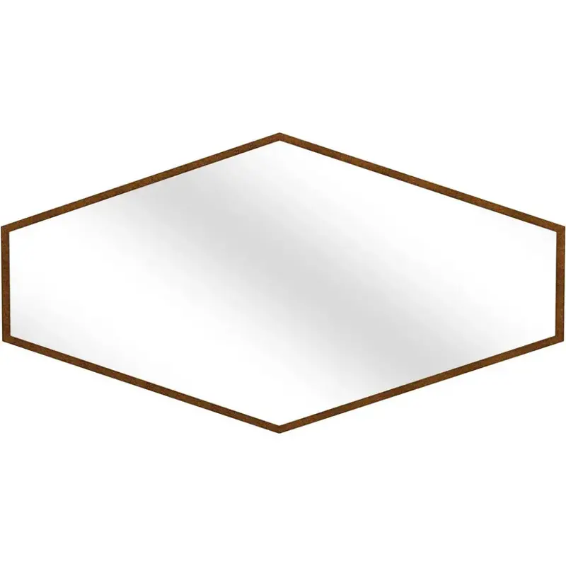 Haines Gold-Accented Wood Wall Mirror 1
