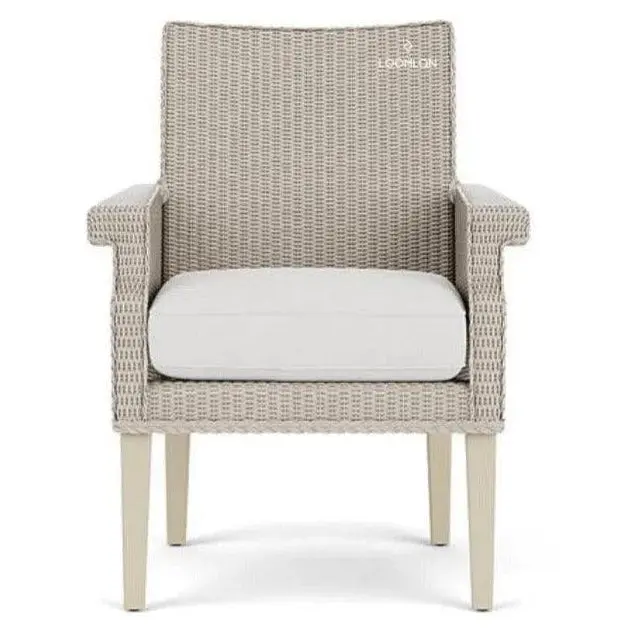 Hamptons Wicker Dining Armchair – Weather-Resistant Outdoor Seat 1