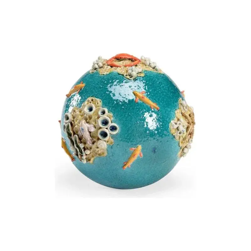 Handcrafted Sea Sphere Sculpture – Textured Ocean-Inspired Art 1
