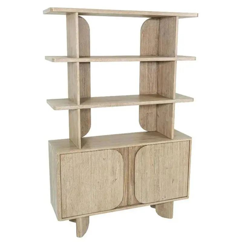 Haru Modern Wooden Etagere Shelf Unit 1