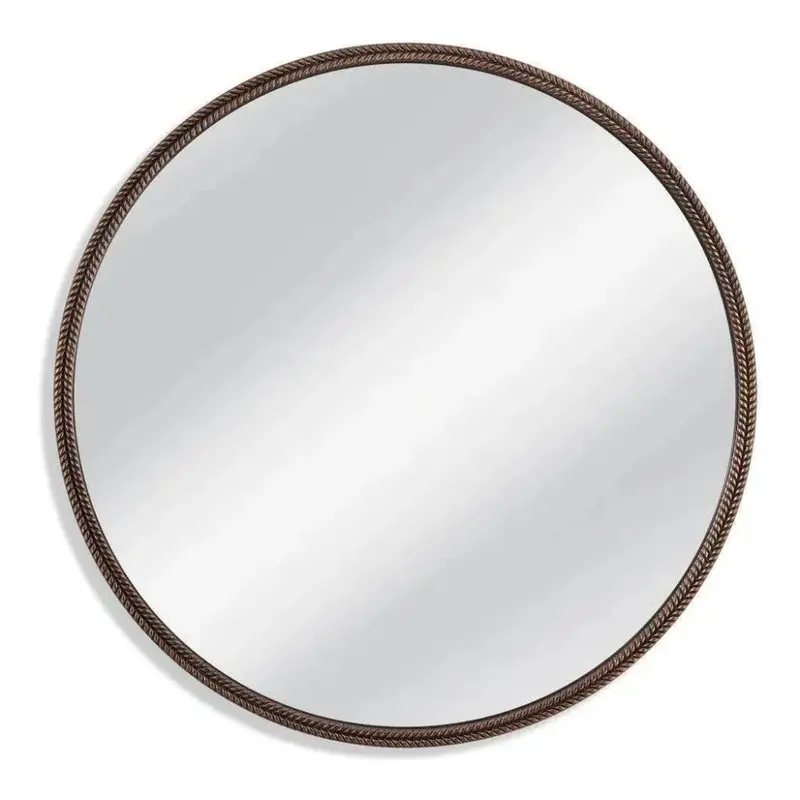 Hawthorne Textured Brown Polystyrene Wall Mirror 1