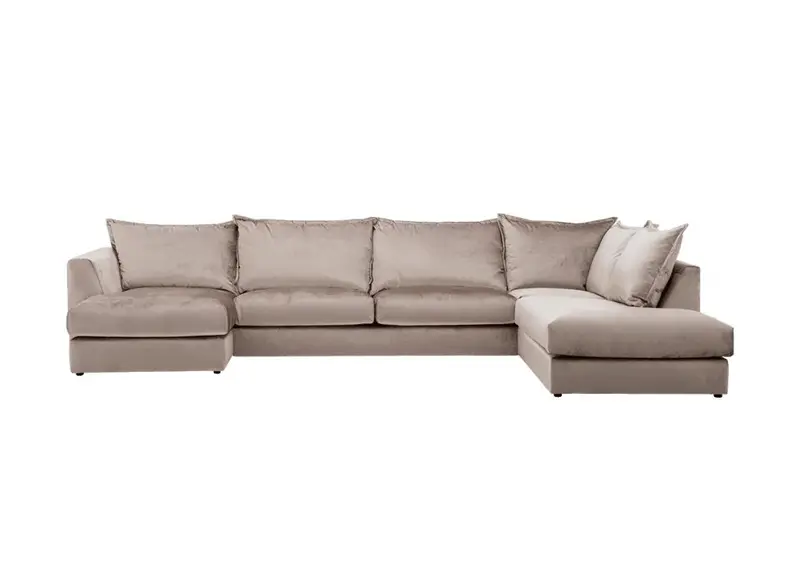 Hedy Low-Profile Deep-Seat Fabric Modular Sofa 1