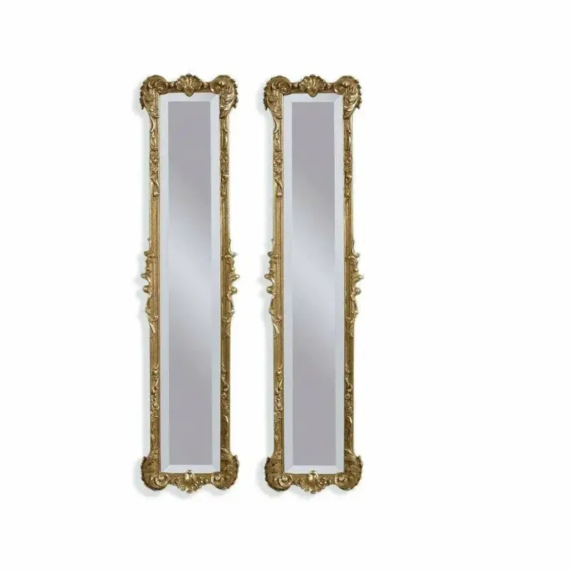 Helena Dual-Panel 50-Inch Gold Leaf Wall Mirror – Horizontal Layout 1