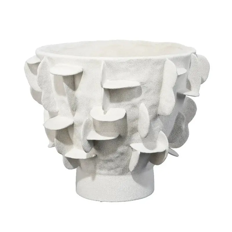 Helios Hand-Formed Ceramic Vase – Organic Asymmetrical Tabletop Statement Piece 1