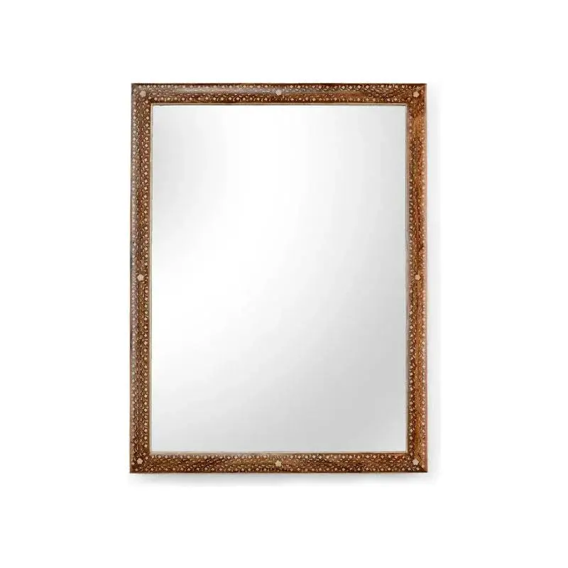 Henry Natural-Finish Wall Mirror – Unstained Wood Design 1