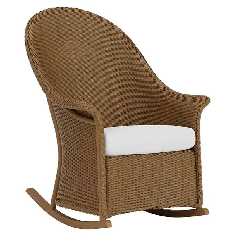 High-Back Woven Porch Rocker For Outdoor Use 1