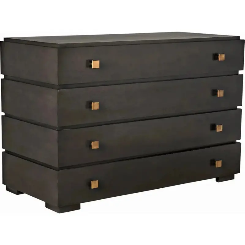 Hofman Four-Drawer Wooden Dresser For Bedroom Or Hallway 1