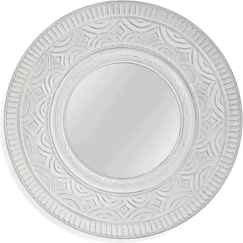 Holland Glossy White Mdf Wall Mirror 1