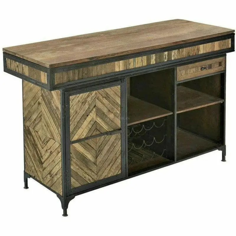 Home Bar Island Server With Countertop – Carveth Design 1