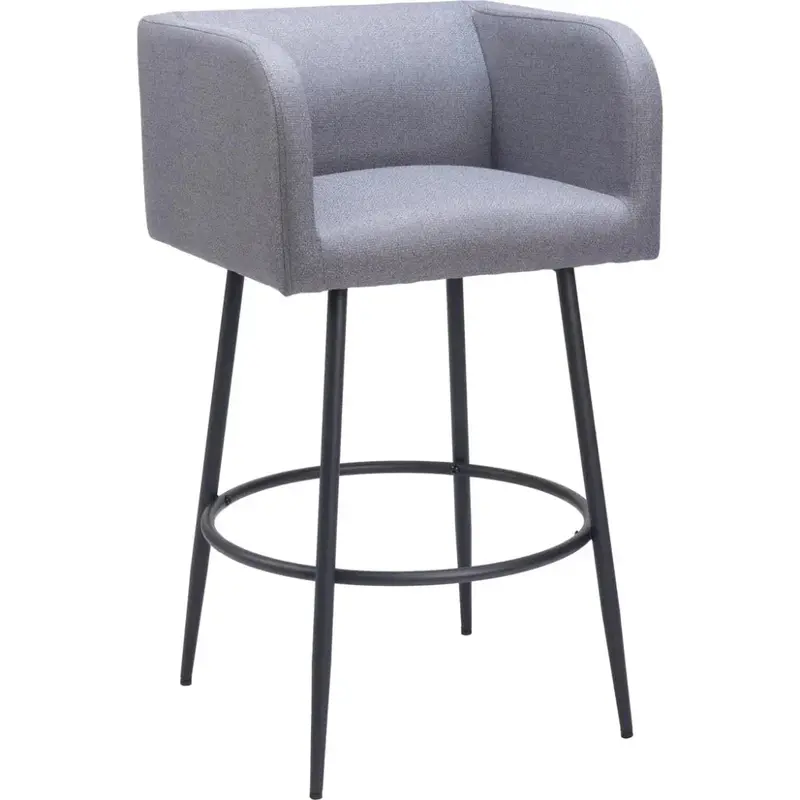 Horbat Gray Performance Fabric Barstools (2-Pack) 1