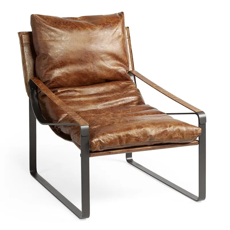 Hornet Sleek Leather Accent Chair With Seamless Unibody Seat 1