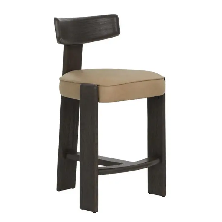 Horton Sahara Sand Genuine Leather Counter Stool 1