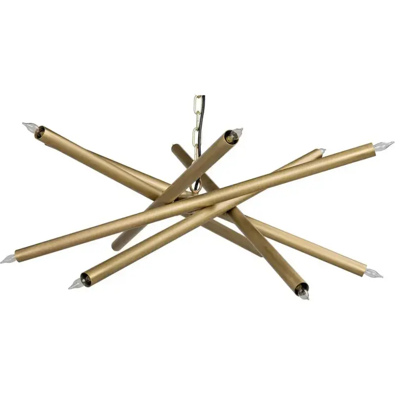 Ikram Minimalist Small Metal Chandelier With Brass Details 1