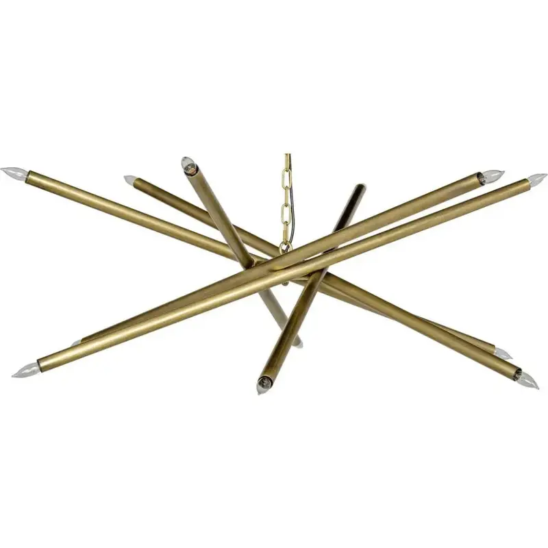 Ikram Statement Metal Chandelier With Lustrous Brass Finish 1
