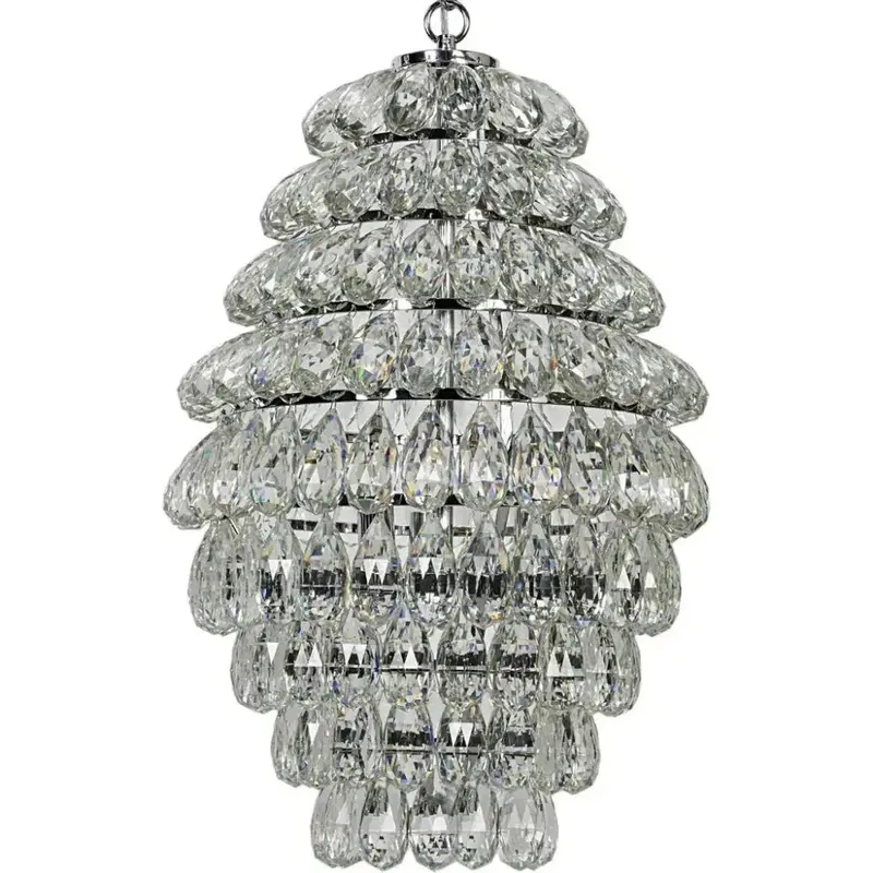 Illumination Modern Metal-And-Glass Chandelier In Chrome Finish 1