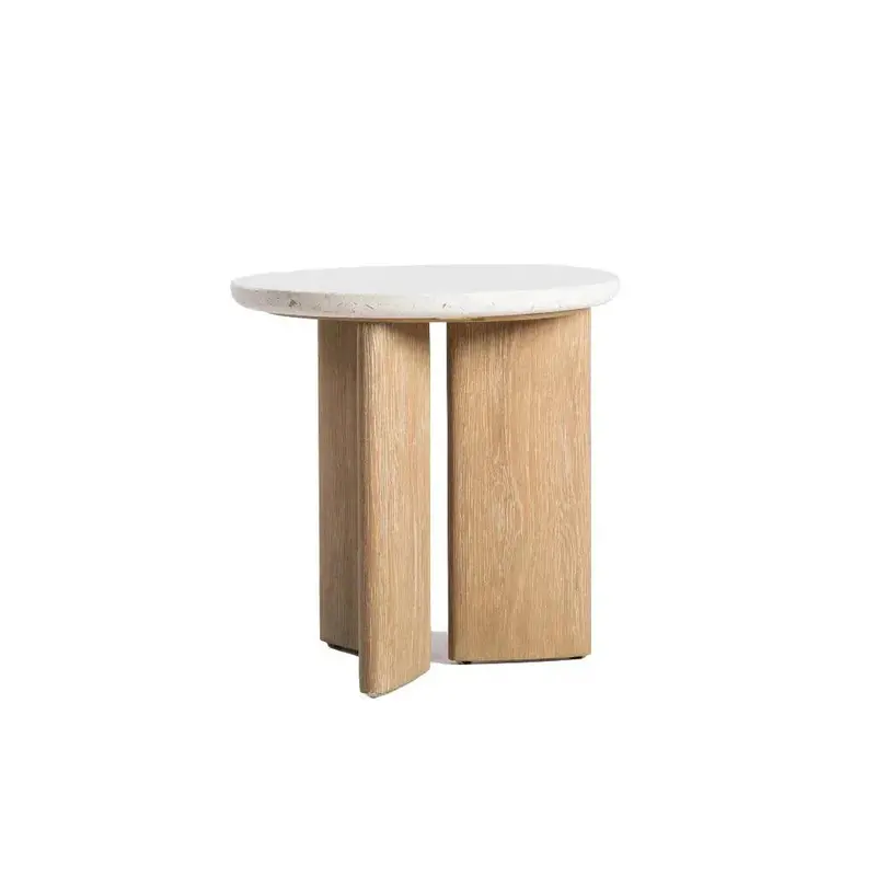 Infinity Round Side Table With Terrazzo Top 1