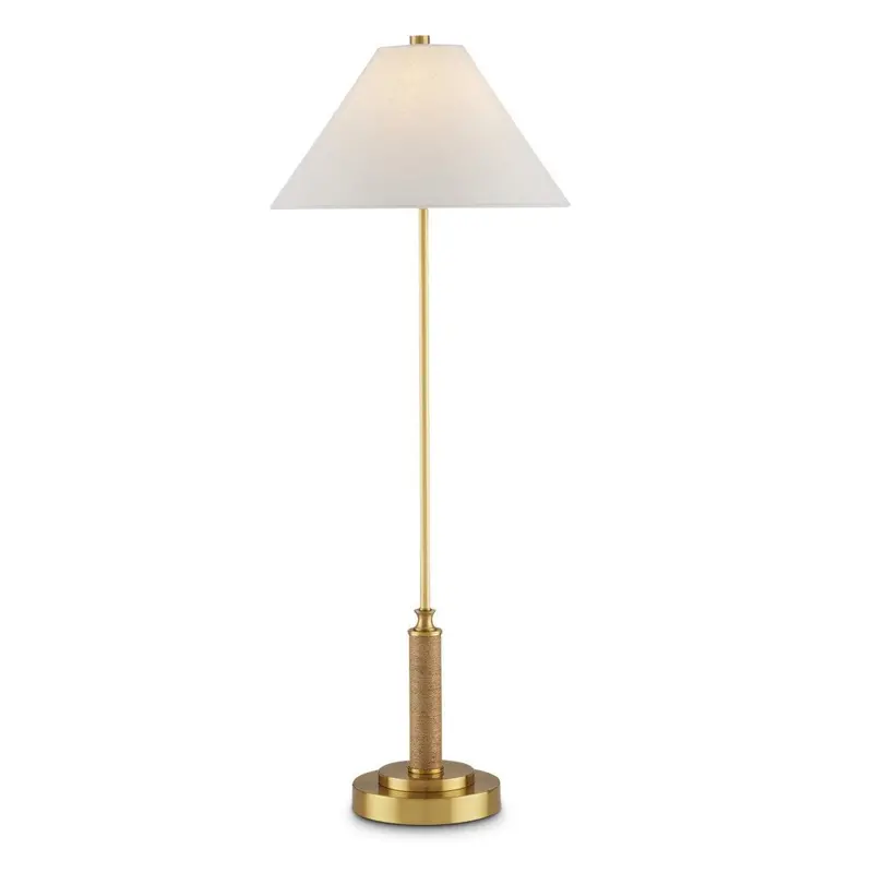 Ippolito Metallic Console Lamp With Sculptural Base 1