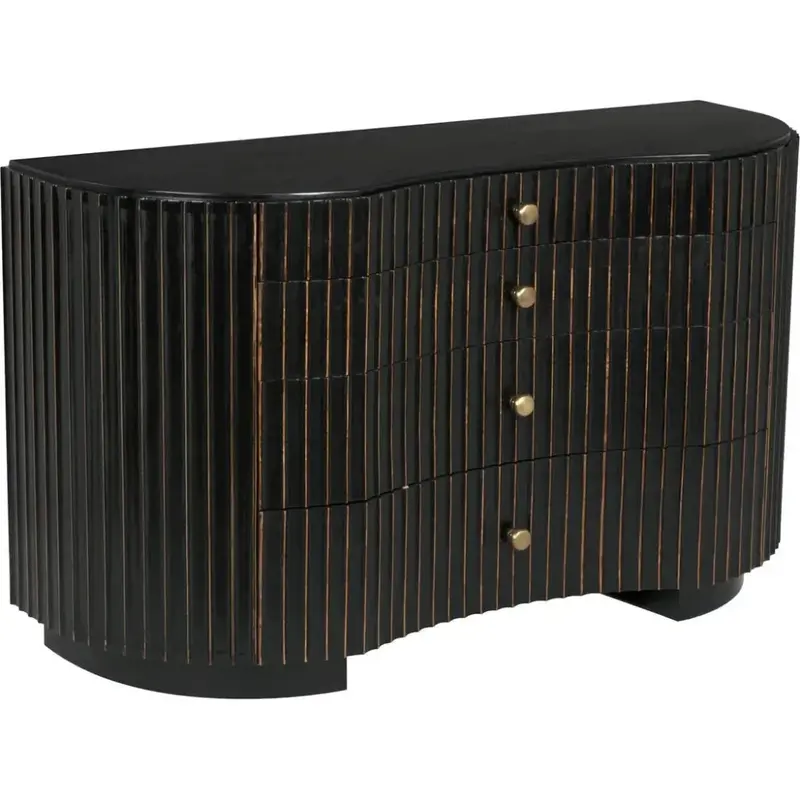 Irene Elegant Black Wooden Dresser 1