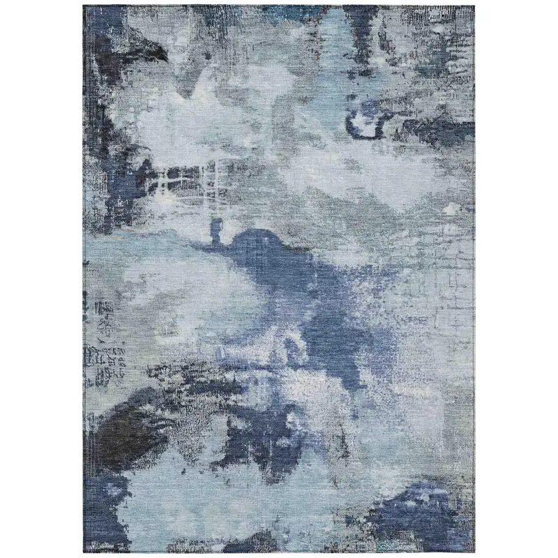 Iriara Blue All-Weather Area Rug – Washable For Patio, Deck, Or Living Room 1