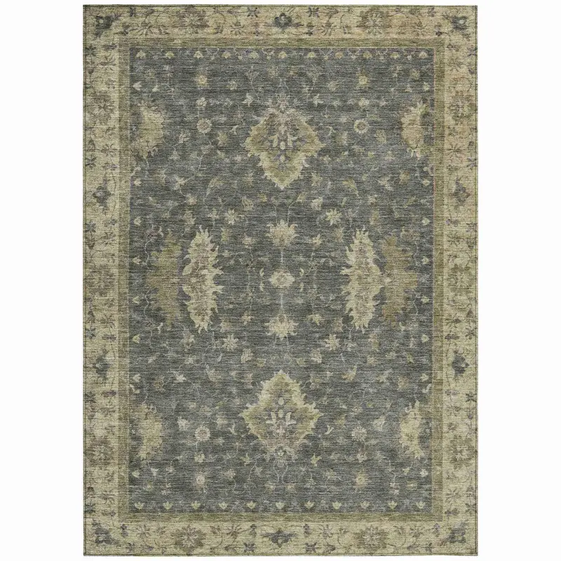 Iriaris Storm Gray Indoor-Outdoor Area Rug – Contemporary Neutral & All-Weather Tested 1