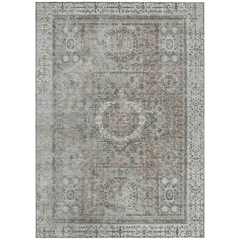 Irias Slate Gray Indoor-Outdoor Area Rug – Neutral Tone & Indoor-Outdoor Transition Friendly 2