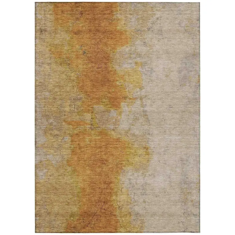 Iriel Coral Orange Indoor-Outdoor Area Rug – Bold Accent & Sun-Resistant Dye 1