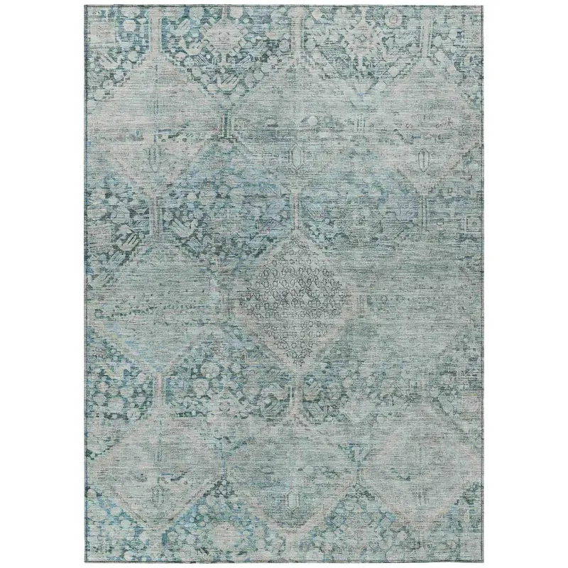 Iriius Cerulean Blue Indoor-Outdoor Area Rug – Crisp & Chlorine-Resistant For Poolside 1