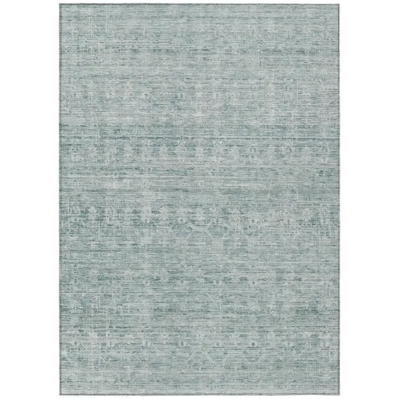 Irion Ocean Teal Indoor-Outdoor Area Rug – Refreshing Shade & Mildew-Resistant 1