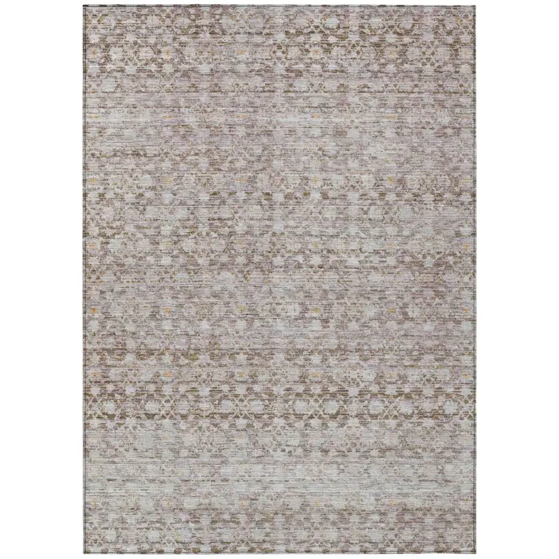Irior Warm Brown Indoor-Outdoor Area Rug – Minimalist Look & Indoor-Outdoor Versatile 1